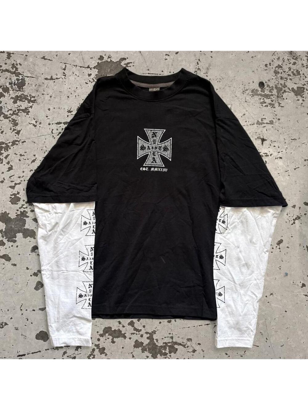 Mens Choppers Saints Studio Thermal Layered Tee Size L